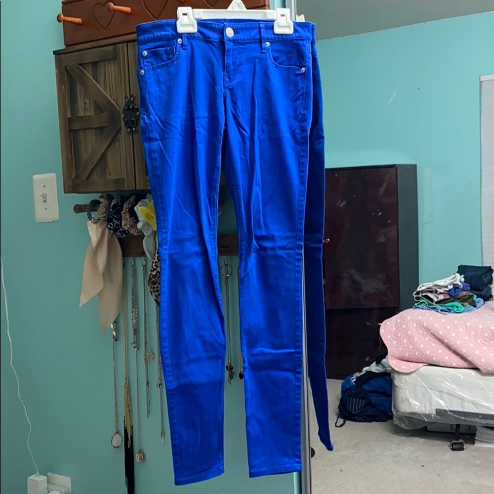 Electric blue jeans